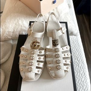 Gucci rubber sole sandals for sale